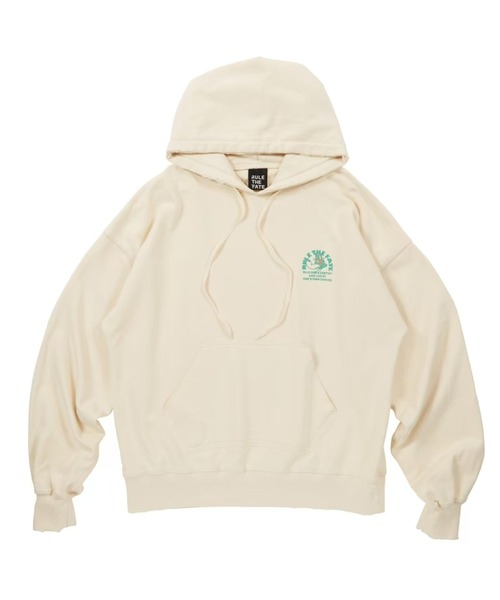 RULE THE FATE(ルールザフェイト)の「RTF DOG DAMAGE SWEAT HOODIE/ドッグダメージスウェットフーディー(パーカー・メンズ・ブラック/ベージュ・1/0/2)」の1枚目の写真