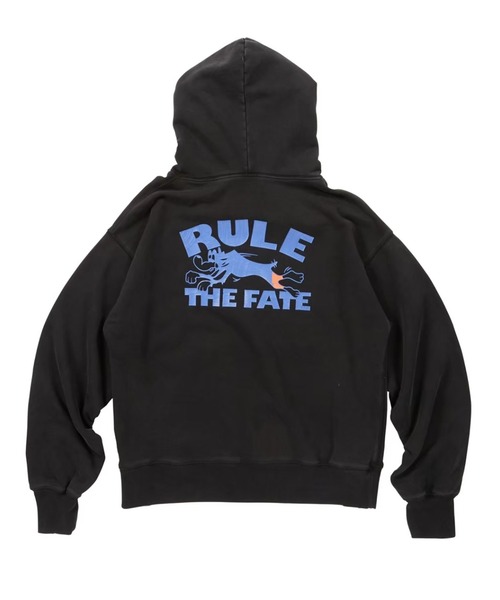RULE THE FATE(ルールザフェイト)の「RTF DOG DAMAGE SWEAT HOODIE/ドッグダメージスウェットフーディー(パーカー・メンズ・ブラック/ベージュ・1/0/2)」の4枚目の写真
