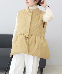 Aletta vita（アレッタビータ）の「スナップボタン中綿ペプラムベスト（ダウンベスト）」