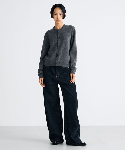 エクストラファインウール クルーネックカーディガン