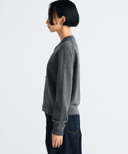 エクストラファインウール クルーネックカーディガン