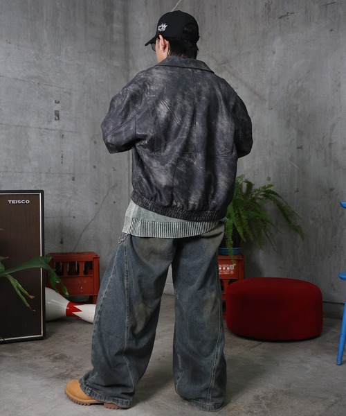 ILL'S(イルズ)の「AW ウォッシュド バレルレッグ デニムパンツ メンズ レディース ユニセックス 【ILL'S】(デニムパンツ・メンズ・ブルー・L/M)」の15枚目の写真