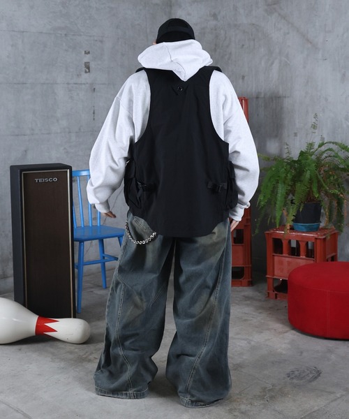 ILL'S(イルズ)の「AW ウォッシュド バレルレッグ デニムパンツ メンズ レディース ユニセックス 【ILL'S】(デニムパンツ・メンズ・ブルー・L/M)」の21枚目の写真