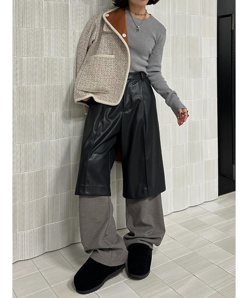 ELCHELE(エルチェレ)の「JUN´S TWEED JACKET(ノーカラージャケット・レディース・ライトブラウン/ナチュラル・FREE)」の19枚目の写真