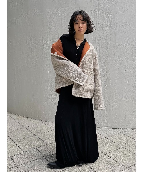 ELCHELE(エルチェレ)の「JUN´S TWEED JACKET(ノーカラージャケット・レディース・ライトブラウン/ナチュラル・FREE)」の21枚目の写真