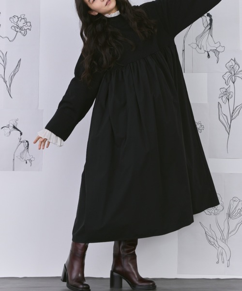 セール】ニットドッキングワンピース（ワンピース）｜Libra Cue