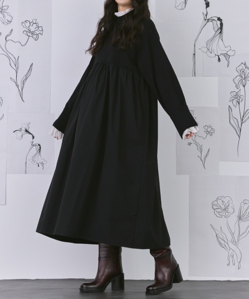 ニットドッキングワンピース（ワンピース）｜Libra Cue（リブラ キュー