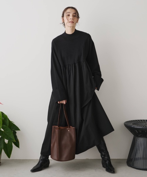 セール】ニットドッキングワンピース（ワンピース）｜Libra Cue