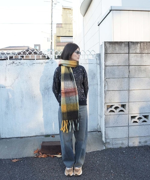 GLOBAL FORME CONCRETE(グローバルフォルムコンクリート)の「PANKAJ/ECHARPE チェック柄 マフラー(マフラー・レディース・グリーン系その他/オレンジ系その他/イエロー系その他/ピンク系その他・FREE)」の16枚目の写真