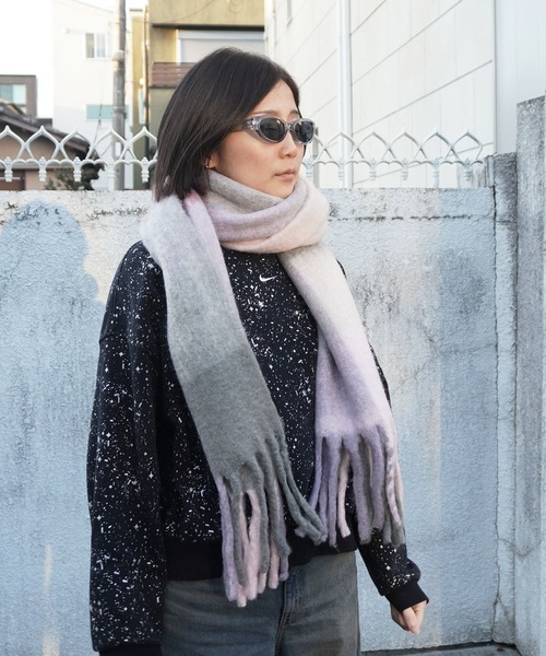 GLOBAL FORME CONCRETE(グローバルフォルムコンクリート)の「PANKAJ/ECHARPE チェック柄 マフラー(マフラー・レディース・グリーン系その他/オレンジ系その他/イエロー系その他/ピンク系その他・FREE)」の19枚目の写真
