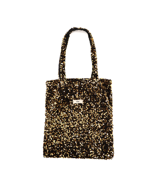 Spick & Span（スピックアンドスパン）の「《一部店舗+WEB限定》Uhr/ウーア SPANGLE VELOUR TOTE（トートバッグ・レディース・ブラック/チャコールグレー・FREE）」の12枚目の写真