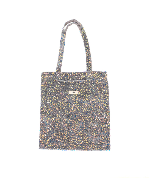 Spick & Span（スピックアンドスパン）の「《一部店舗+WEB限定》Uhr/ウーア SPANGLE VELOUR TOTE（トートバッグ・レディース・ブラック/チャコールグレー・FREE）」の14枚目の写真
