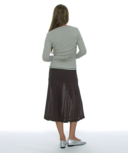 PARTIMENTO WOMEN(パルティメントウィメン)の「ダブルフェイスピンタックドレープトップ2PACK_ライトグレー(Tシャツ/カットソー・レディース・その他・SMALL/MEDIUM)」の7枚目の写真
