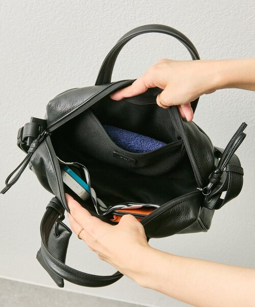 インフルエンサーuchida企画/本革》2WAYシンプルボストンバッグ