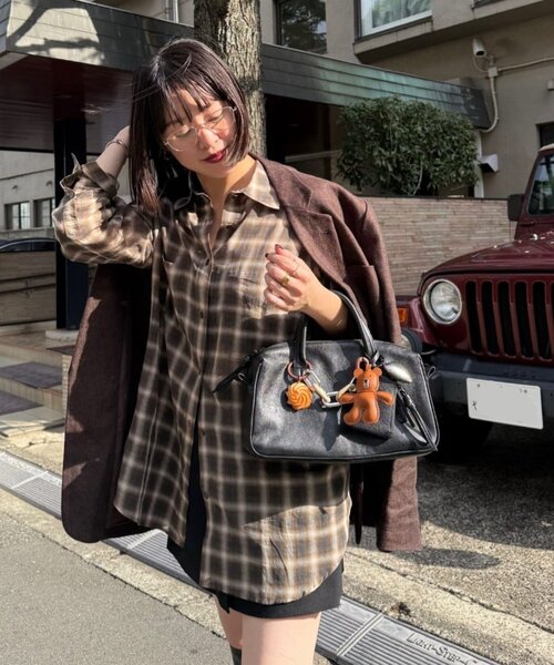 インフルエンサーuchida企画/本革》2WAYシンプルボストンバッグ