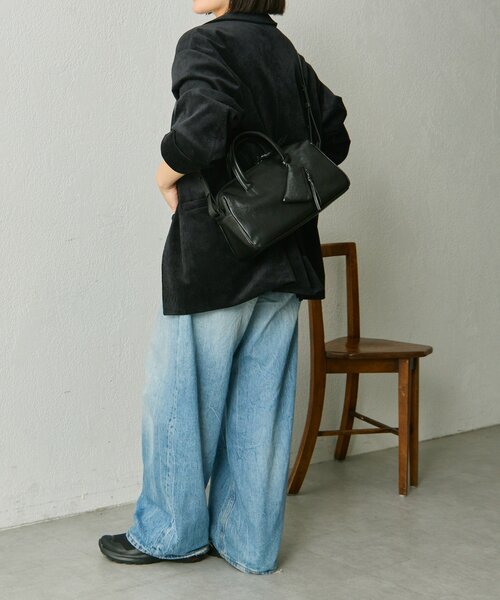 ear PAPILLONNER☆2WAYシンプルボストン☆イアパピヨネ セール】《インフルエンサーuchida企画/本革》2WAYシンプルボストン