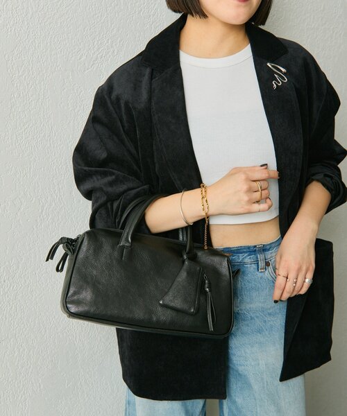 新品　イアパピヨネ 2WAYシンプルボストンバッグ インフルエンサーuchida企画/本革》2WAYシンプルボストンバッグ