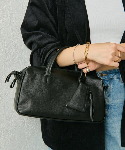 インフルエンサーuchida企画/本革》2WAYシンプルボストンバッグ