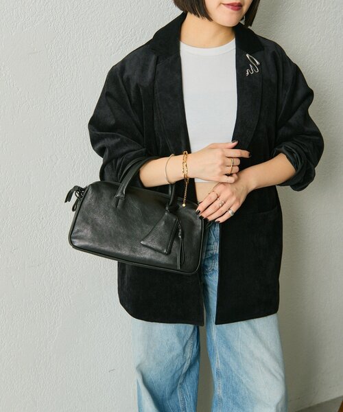 インフルエンサーuchida企画/本革》2WAYシンプルボストンバッグ