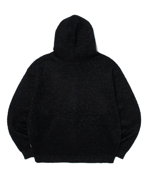 WKNDRS(ウィーキャンドース)の「METALIC KNITTED ZIPUP HOODIE (BLACK)(パーカー・レディース・その他・MEDIUM/LARGE/X-LARGE)」の2枚目の写真