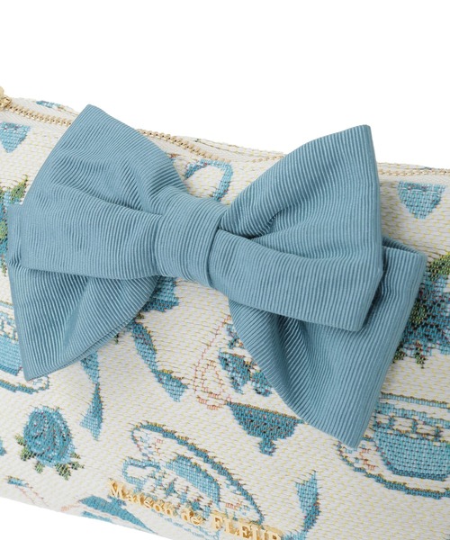 Maison de FLEUR（メゾンドフルール）の「ティーカップ柄ゴブランポーチ（ポーチ・レディース・オフホワイト・FREE）」の5枚目の写真