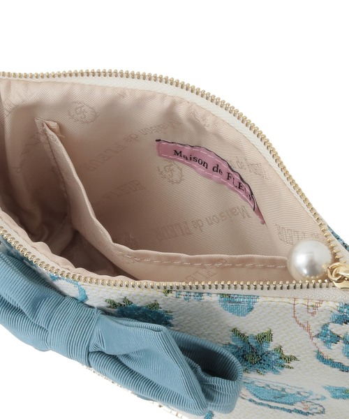 Maison de FLEUR（メゾンドフルール）の「ティーカップ柄ゴブランポーチ（ポーチ・レディース・オフホワイト・FREE）」の9枚目の写真