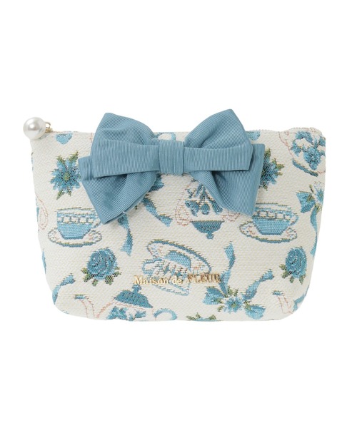 Maison de FLEUR（メゾンドフルール）の「ティーカップ柄ゴブランポーチ（ポーチ・レディース・オフホワイト・FREE）」の12枚目の写真