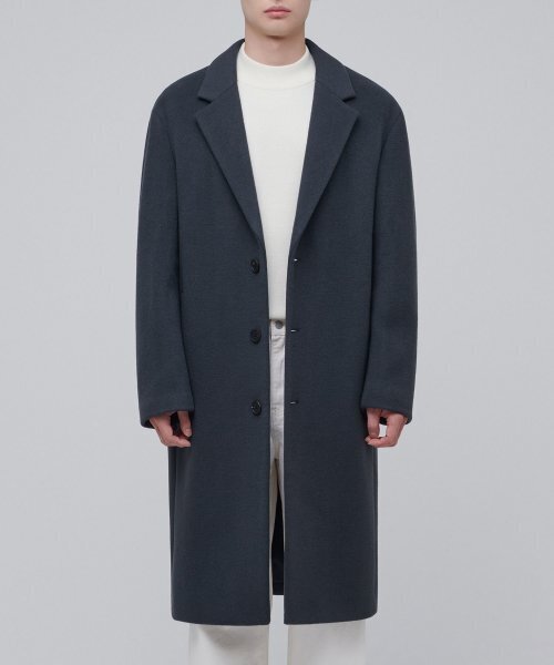 MUSINSA STANDARD（ムシンサスタンダード）の「カシミアブレンド特大シングルコート[真夜中]（チェスターコート・メンズ・その他・MEDIUM/LARGE/XX-LARGE）」の3枚目の写真