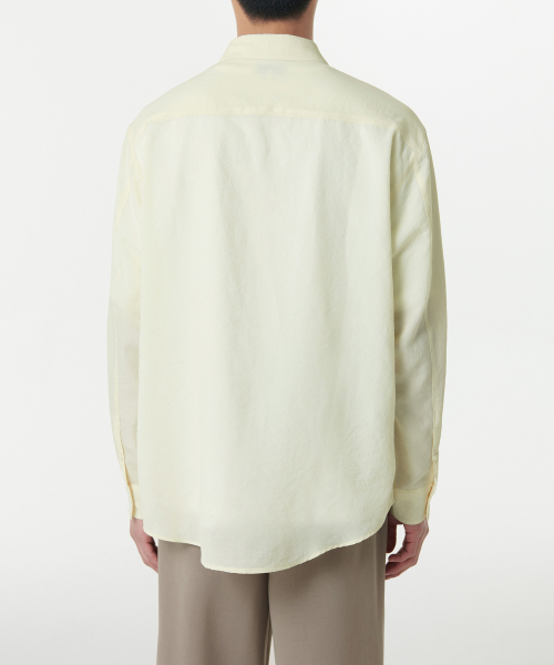 MUSINSA STANDARD（ムシンサスタンダード）の「リラックスドリネンライクシャツ[レモン]（シャツ/ブラウス・メンズ・その他・MEDIUM/LARGE/X-LARGE/XX-LARGE/SMALL）」の4枚目の写真