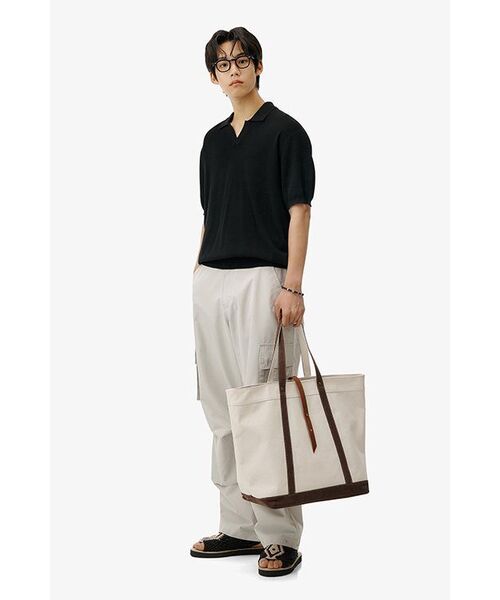 MUSINSA STANDARD（ムシンサスタンダード）の「クールタッチスリットネックニットポロシャツ[ブラック]（ニット/セーター・メンズ・その他・SMALL/MEDIUM/LARGE/X-LARGE/XX-LARGE）」の11枚目の写真