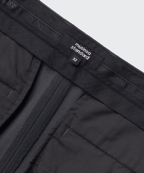 MUSINSA STANDARD（ムシンサスタンダード）の「リアルワイドヒドゥンバンディングスラックス[グレー]（スラックス・メンズ・その他・33/26/27/28/29/42/36/34/32/30/31/40/38）」の5枚目の写真