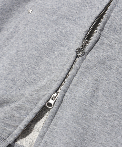 YOUHEE（ユヒ）の「STAR HOTFIX HOOD ZIP-UP MELANGE GREY（パーカー・レディース・その他・FREE）」の4枚目の写真