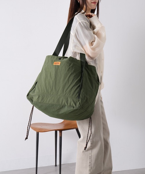 UNIVERSAL OVERALL（ユニバーサルオーバーオール）の「【UNIVERSAL OVERALL】シンゲンブドウバッグ (L) UVO-189（ハンドバッグ・レディース・グレイッシュベージュ/ベージュ/ダークオリーブ/ブラック・FREE）」の16枚目の写真