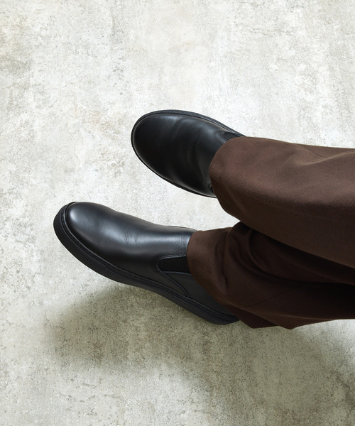 PADRONE（パドローネ）の「PADRONE パドローネ / Ex. SIDE GORE SHOES 別注サイドゴアスリッポンシューズ / PA7043-2005（ドレスシューズ・メンズ・ブラック・40/41/42）」の4枚目の写真