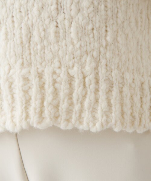 Whim Gazette（ウィムガゼット）の「ローゲージスキッパープルオーバー（ニット/セーター・レディース・オフホワイト/ベージュ/レッド・FREE）」の7枚目の写真