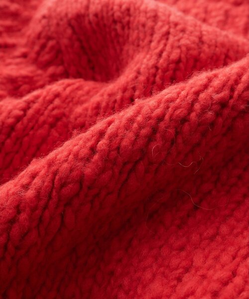 Whim Gazette（ウィムガゼット）の「ローゲージスキッパープルオーバー（ニット/セーター・レディース・オフホワイト/ベージュ/レッド・FREE）」の4枚目の写真