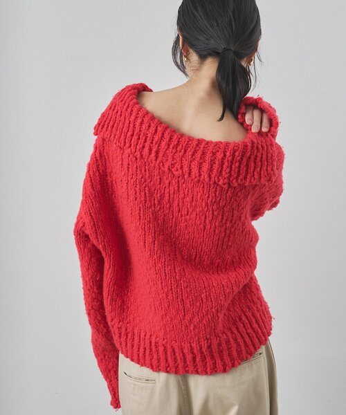 Whim Gazette（ウィムガゼット）の「ローゲージスキッパープルオーバー（ニット/セーター・レディース・オフホワイト/ベージュ/レッド・FREE）」の15枚目の写真