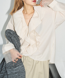 MIOSMOKEY | MIOSMOKEY RUFFLE BLOUSE MIO-252ST002：ブラウス(シャツ/ブラウス)