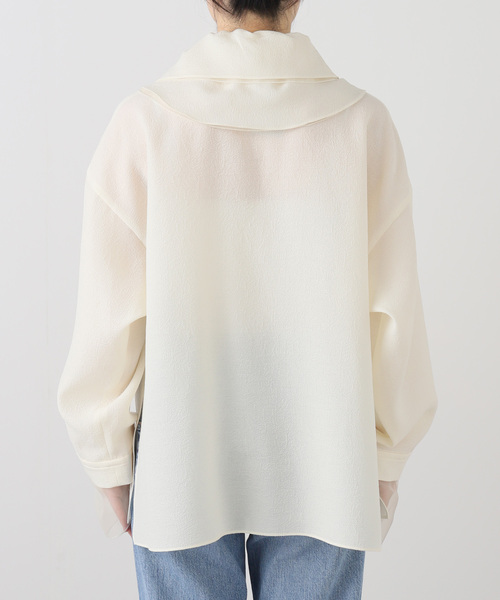 MIOSMOKEY（MIOSMOKEY）の「MIOSMOKEY RUFFLE BLOUSE MIO-252ST002：ブラウス（シャツ/ブラウス・レディース・ホワイト・38）」の9枚目の写真
