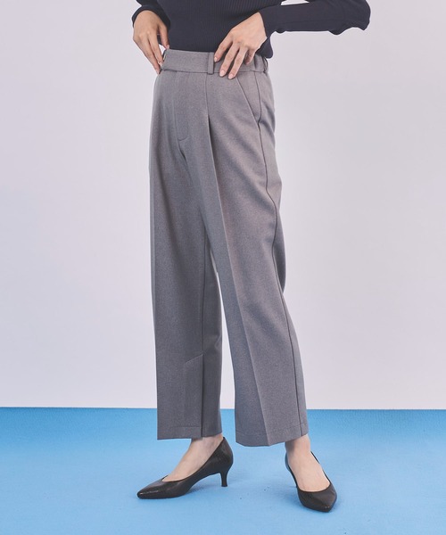 Sirin(シリン)の「≪セットアップ可≫ イージーケア スリットストレートパンツ【2サイズ展開】(その他パンツ・レディース・グレー/ネイビー/グレー系その他・SMALL/X-SMALL)」の2枚目の写真
