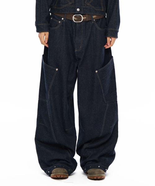 AAKAM(アーカム)の「Ankle Studded Denim Pants (Dark Blue)(デニムパンツ・レディース・その他・1/2)」の10枚目の写真