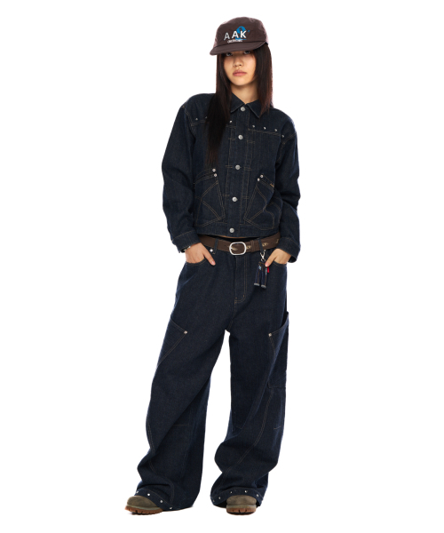 AAKAM(アーカム)の「Ankle Studded Denim Pants (Dark Blue)(デニムパンツ・レディース・その他・1/2)」の12枚目の写真