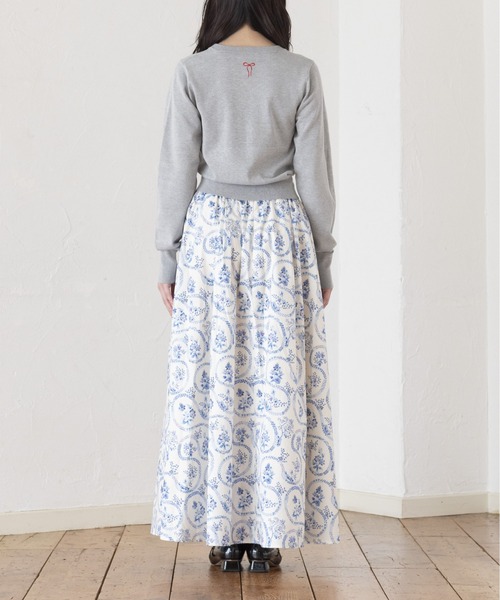 Cath Kidston(キャスキッドソン)の「ニットカーディガン London Dog(カーディガン/ボレロ・レディース・ネイビー/ピンク/グレー/ブラック/サックスブルー・FREE)」の8枚目の写真