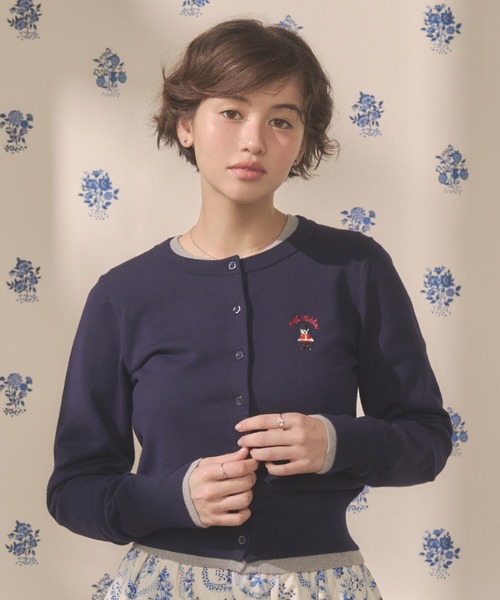 Cath Kidston(キャスキッドソン)の「ニットカーディガン London Dog(カーディガン/ボレロ・レディース・ネイビー/ピンク/グレー/ブラック/サックスブルー・FREE)」の16枚目の写真