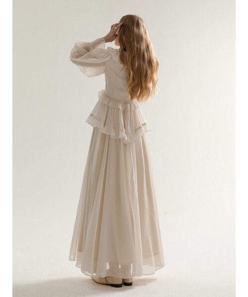SINCETHEN(シンスゼン)の「ディアマン ラッフル ロングワンピース (アイボリー)(ワンピース・レディース・その他・SMALL/MEDIUM/LARGE)」の8枚目の写真