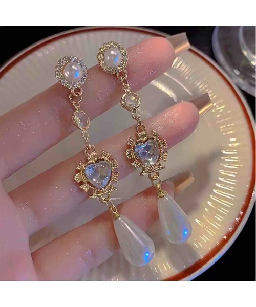 tone(トーン)の「【88eighty-eight】ゴールドパールキラキラハートピアス【import】(MA)(ピアス(両耳用)・レディース・ゴールド・FREE)」の2枚目の写真