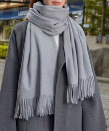 DAY CLOSET | 【男女兼用/192×70cm大判】ふんわりあったかフリンジストール/マフラー レディース メンズ(ストール/ショール)