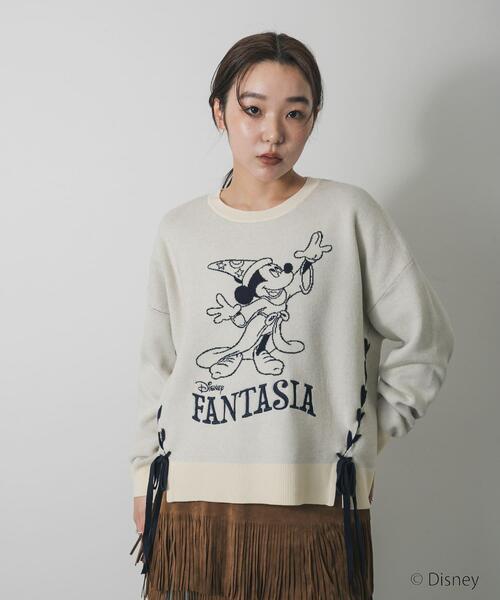 SENSE OF PLACE by URBAN RESEARCH(センスオブプレイスバイアーバンリサーチ)の「『別注』FANTASIA/コードセーター(ニット/セーター・レディース・アイボリー/レッド/ネイビー・ONE)」の11枚目の写真