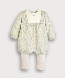 moimoln（モイモルン）の「【2点セット】コーデュロイフラワー長袖カバーオール＆レギンス（ロンパース）」