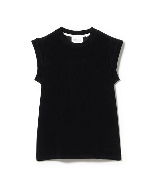 Demi-Luxe BEAMS(デミルクス ビームス)の「MAISON CORNICHON / スリーブレス Tシャツ(Tシャツ/カットソー・レディース・オフホワイト/ブラウン系その他4/ブラック・ONE SIZE)」の2枚目の写真